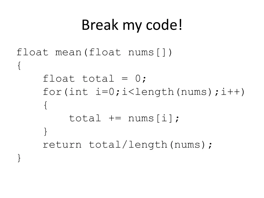 break my code