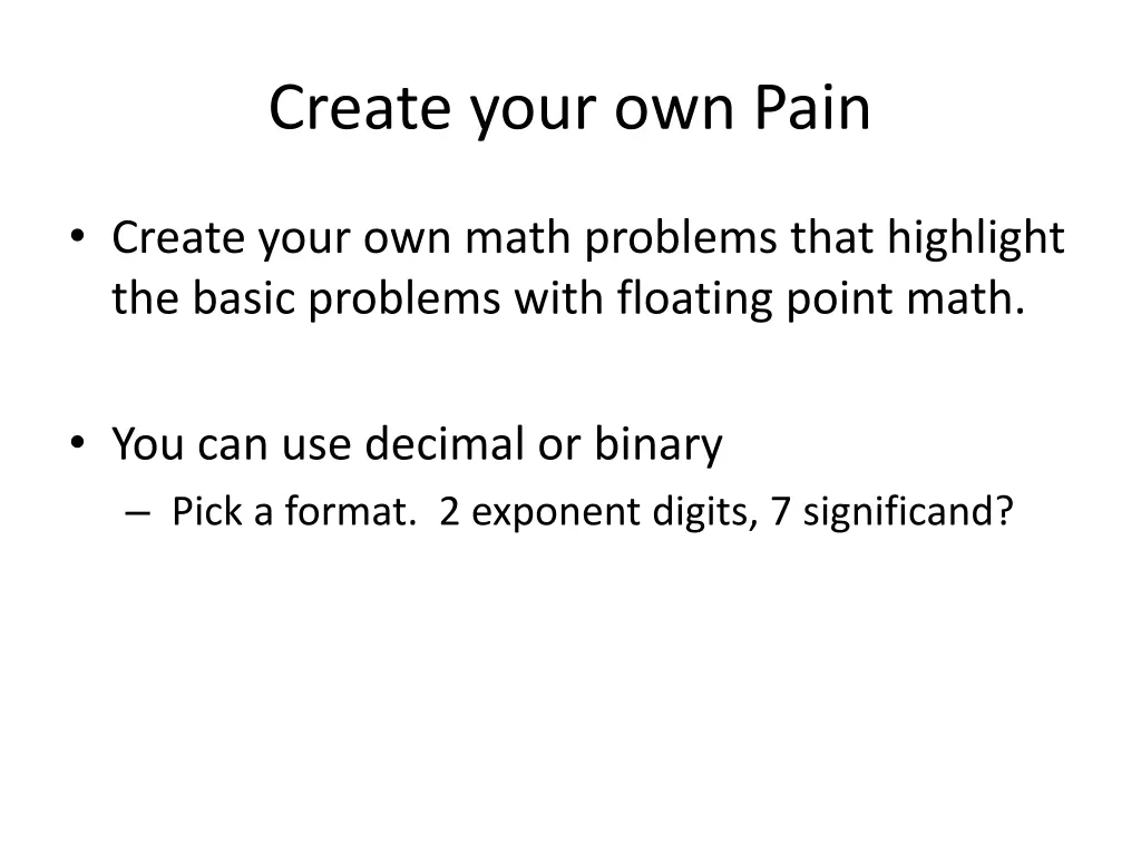 create your own pain