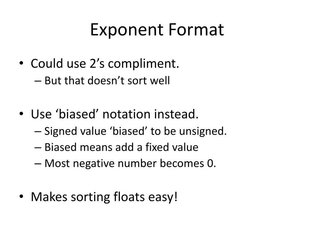 exponent format