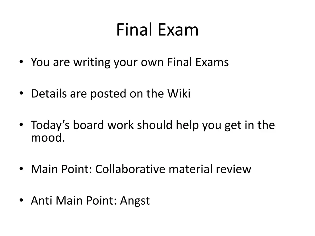 final exam