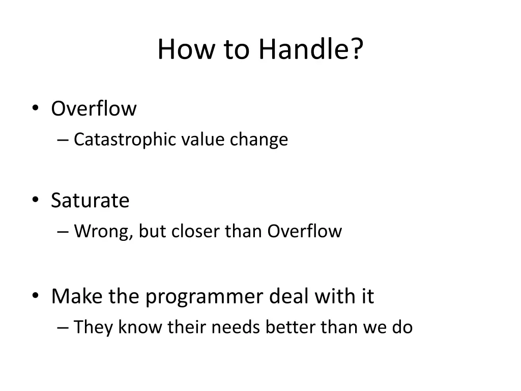 how to handle