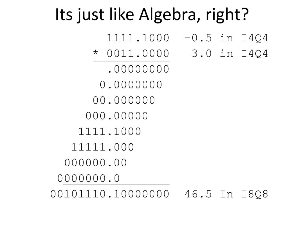 its just like algebra right 1