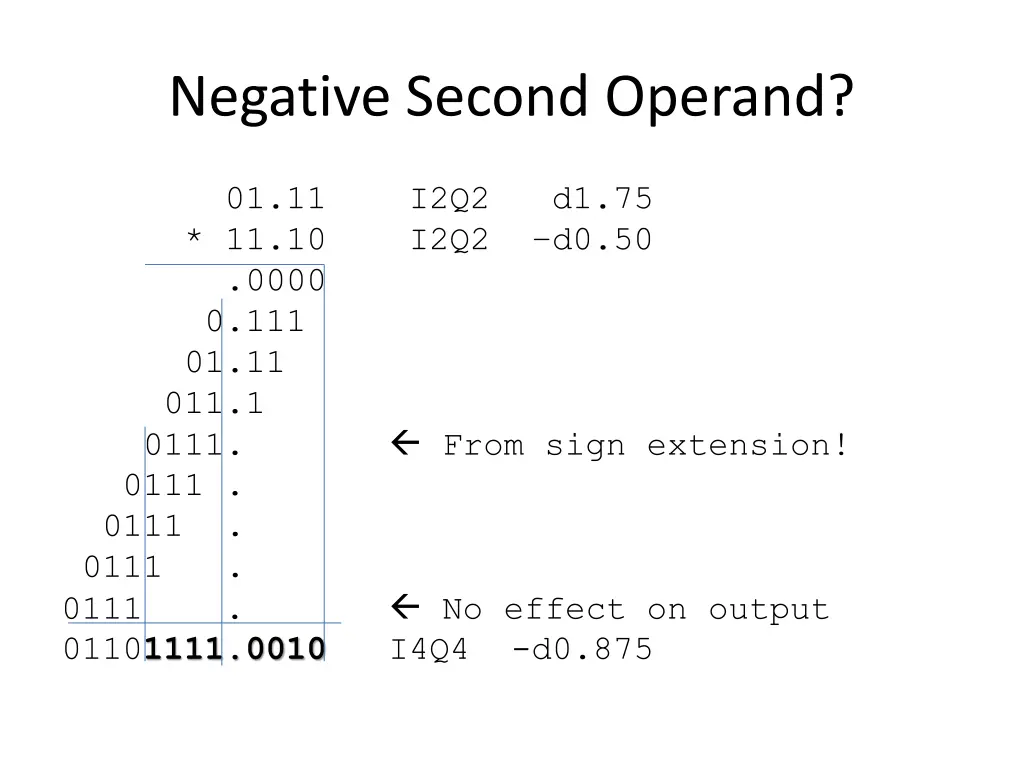 negative second operand 1
