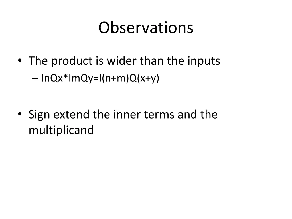 observations