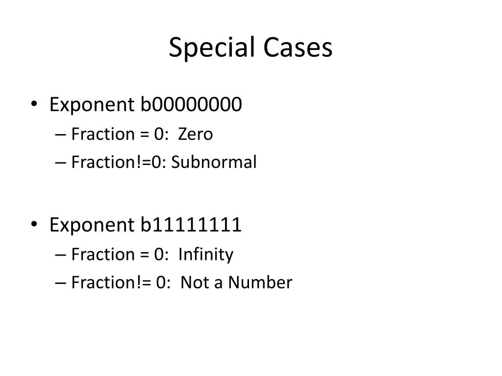 special cases
