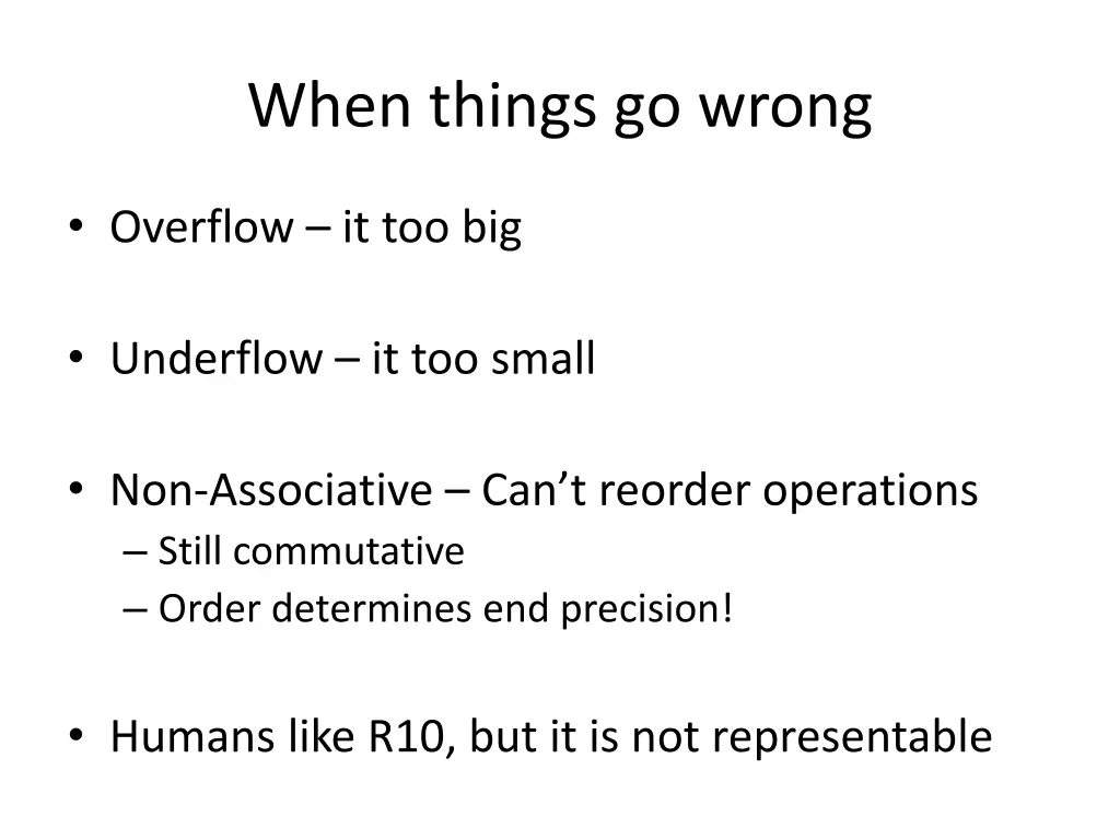 when things go wrong