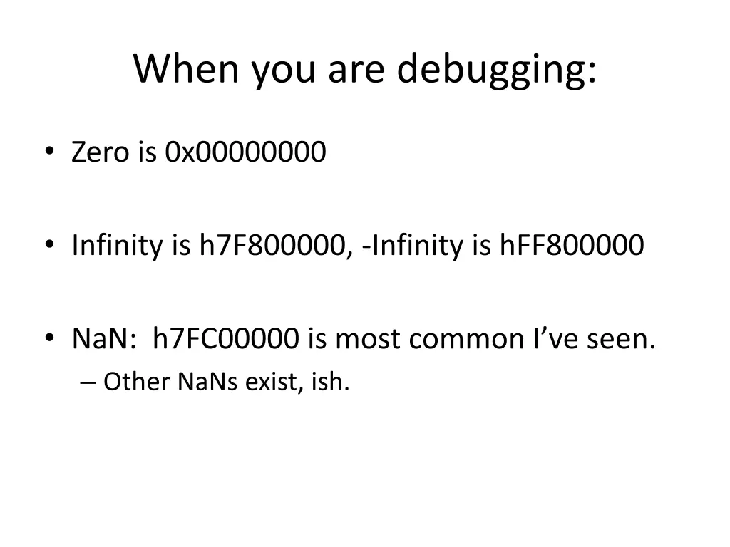 when you are debugging