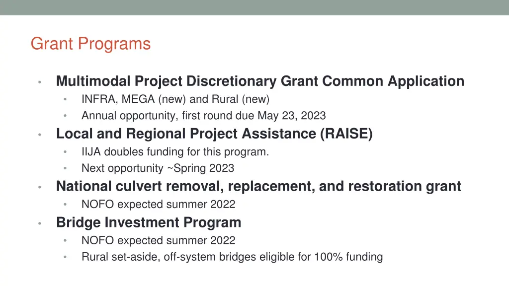 grant programs