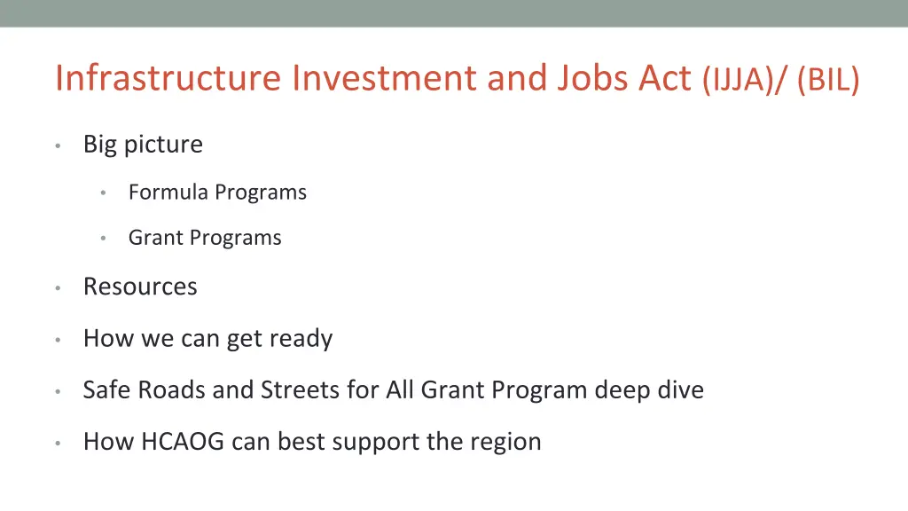 infrastructure investment and jobs act ijja bil