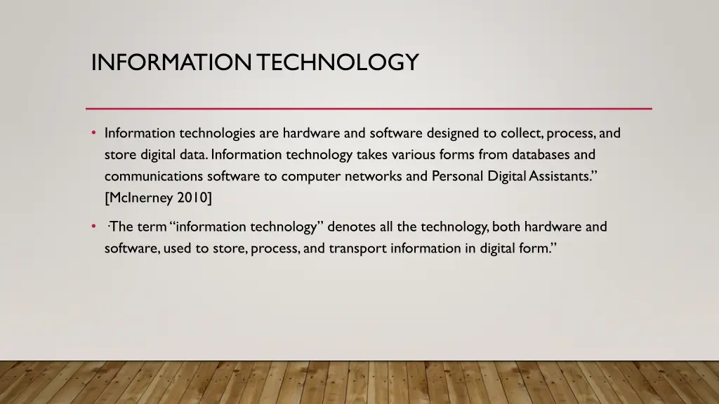 information technology