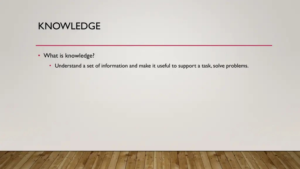 knowledge