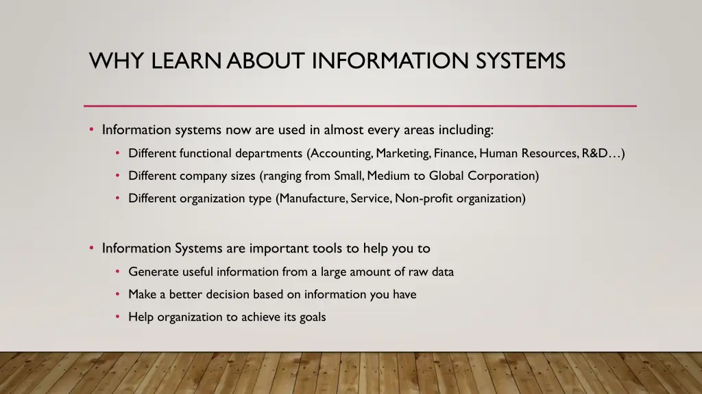 why learn about information systems