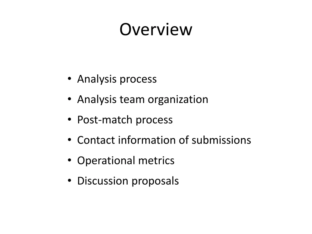 overview
