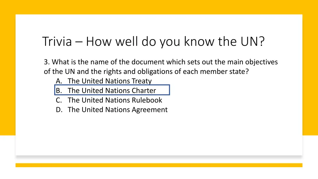 trivia how well do you know the un 10