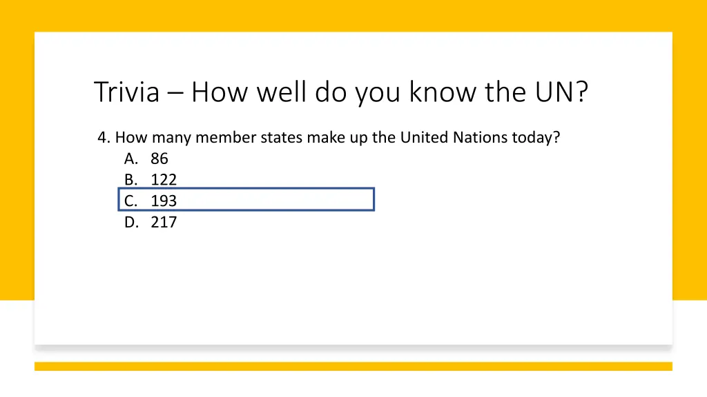 trivia how well do you know the un 11