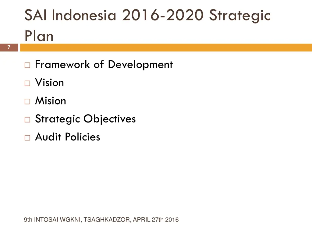 sai indonesia 2016 2020 strategic plan