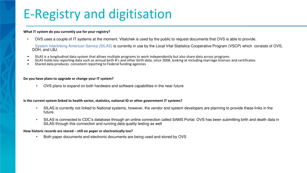 e registry and digitisation