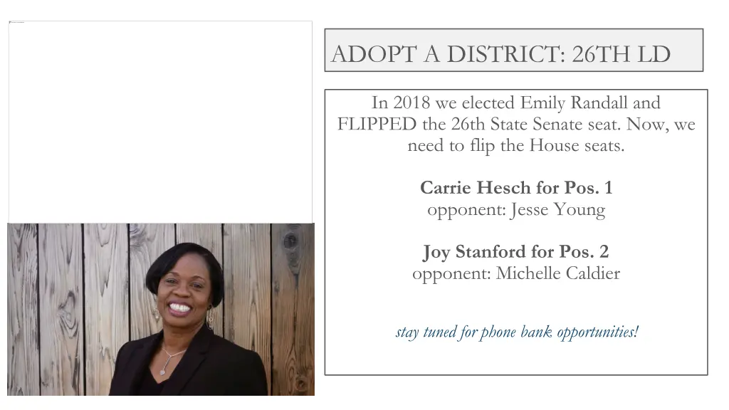 adopt a district 26th ld