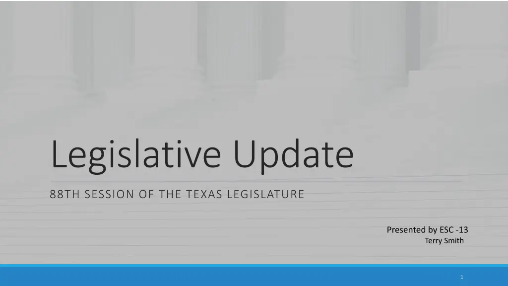 legislative update