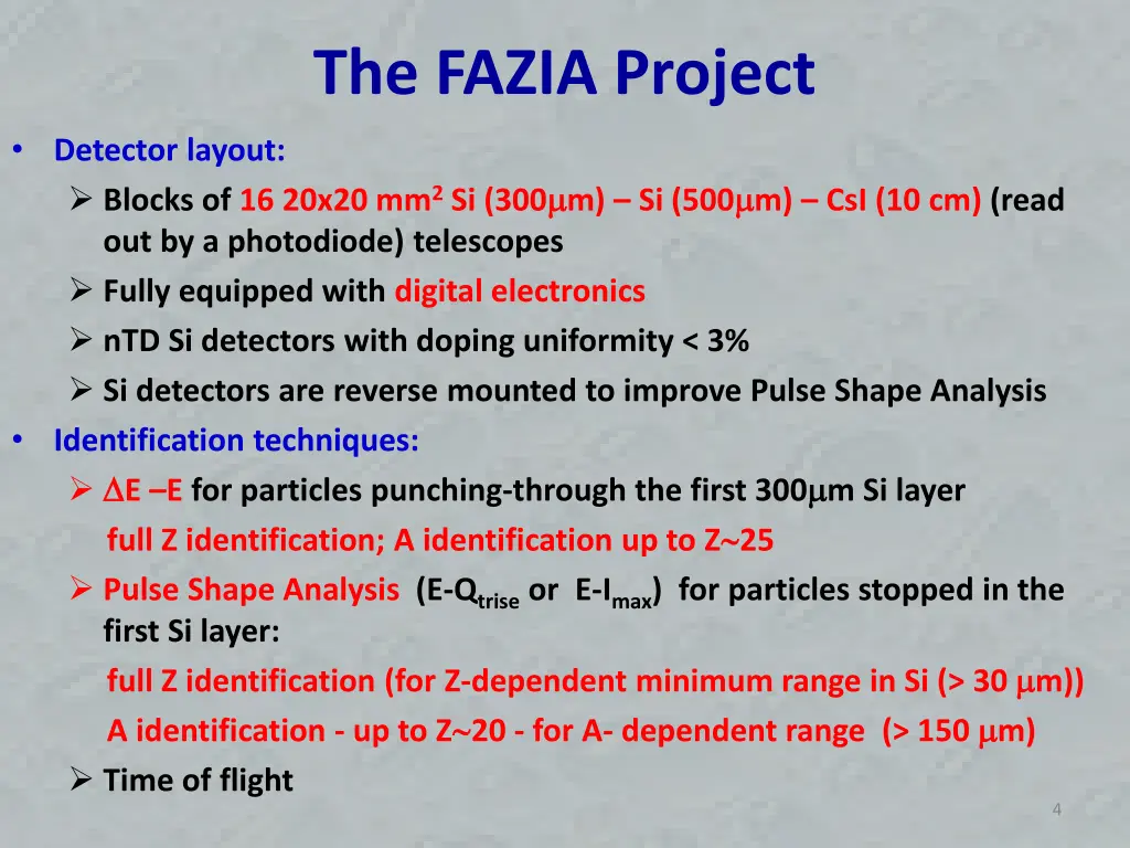 the fazia project