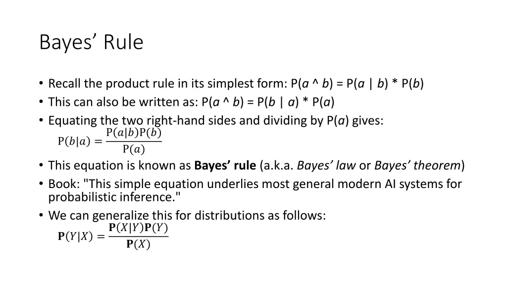 bayes rule