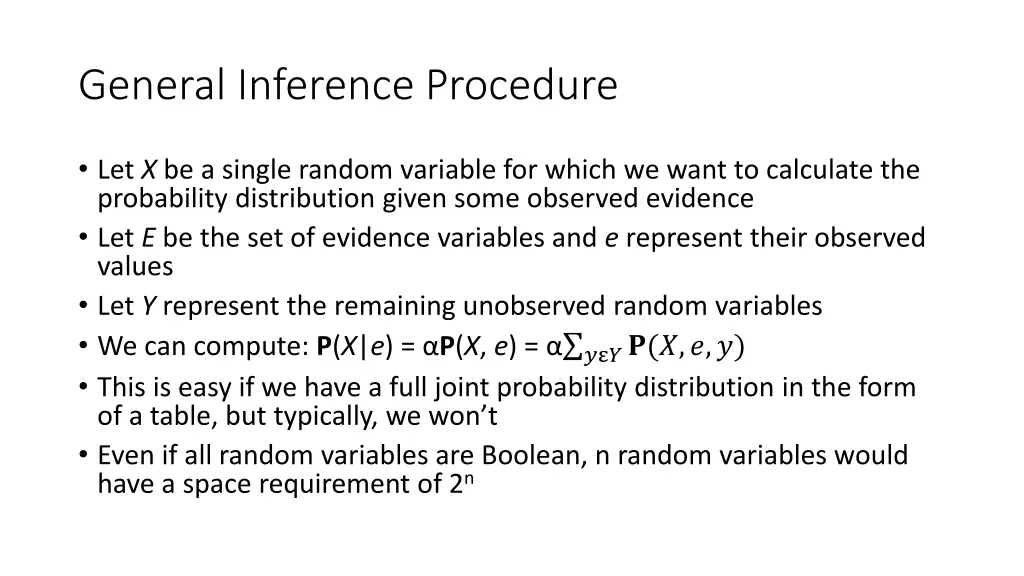 general inference procedure