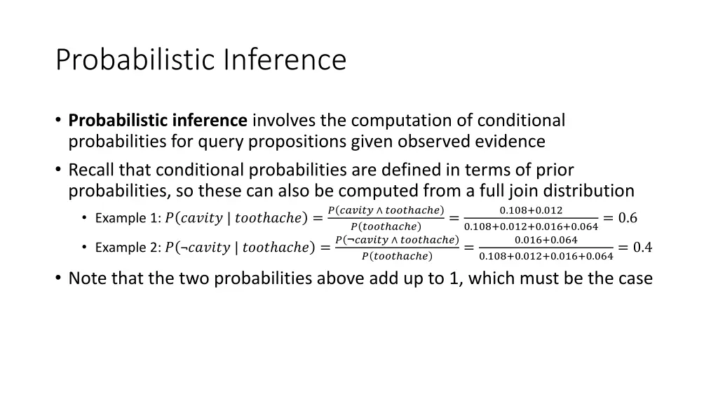 probabilistic inference