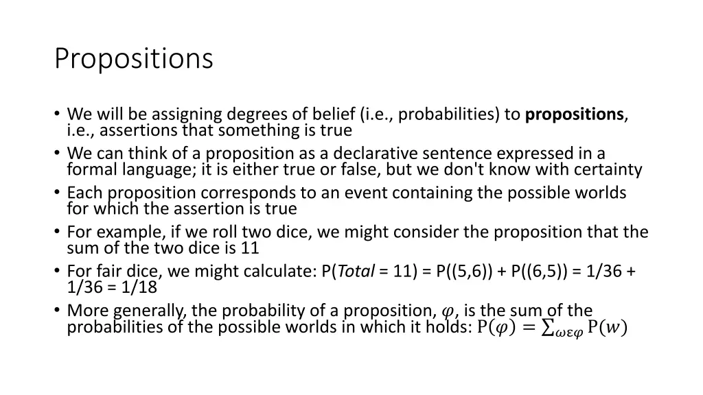 propositions