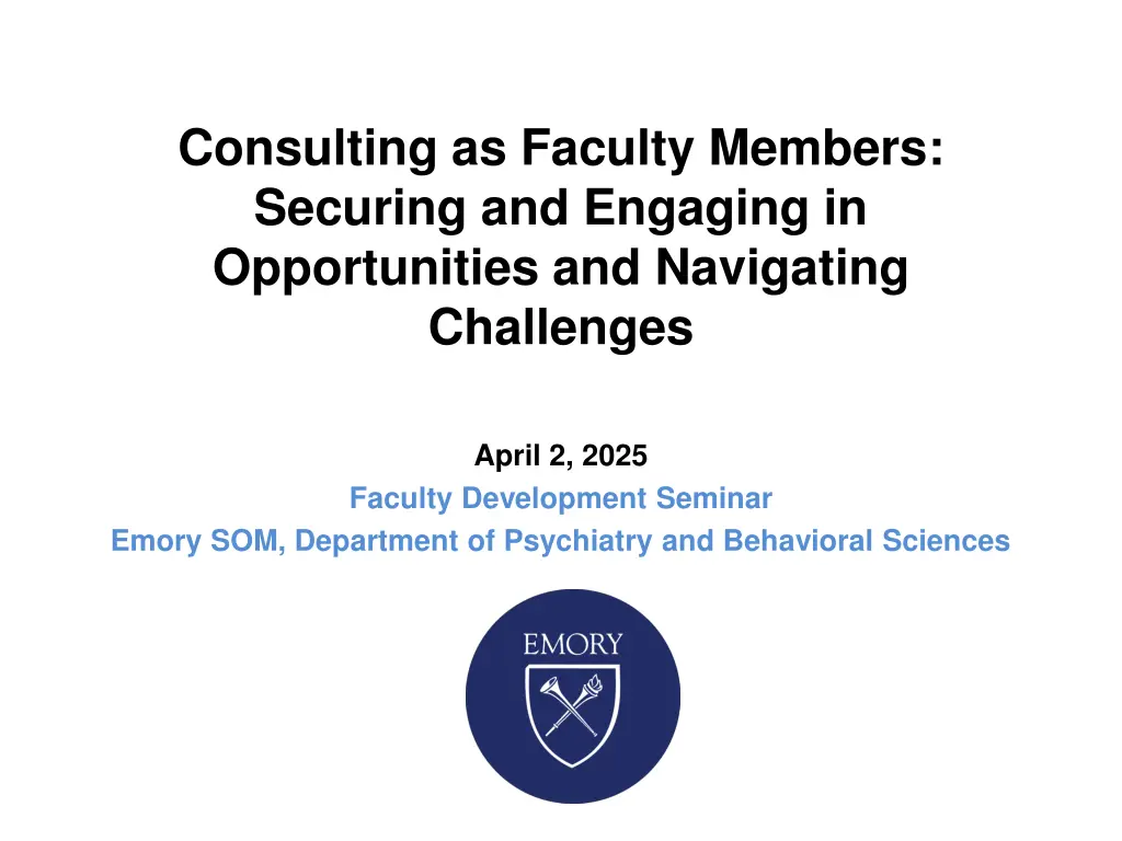 consulting as faculty members securing