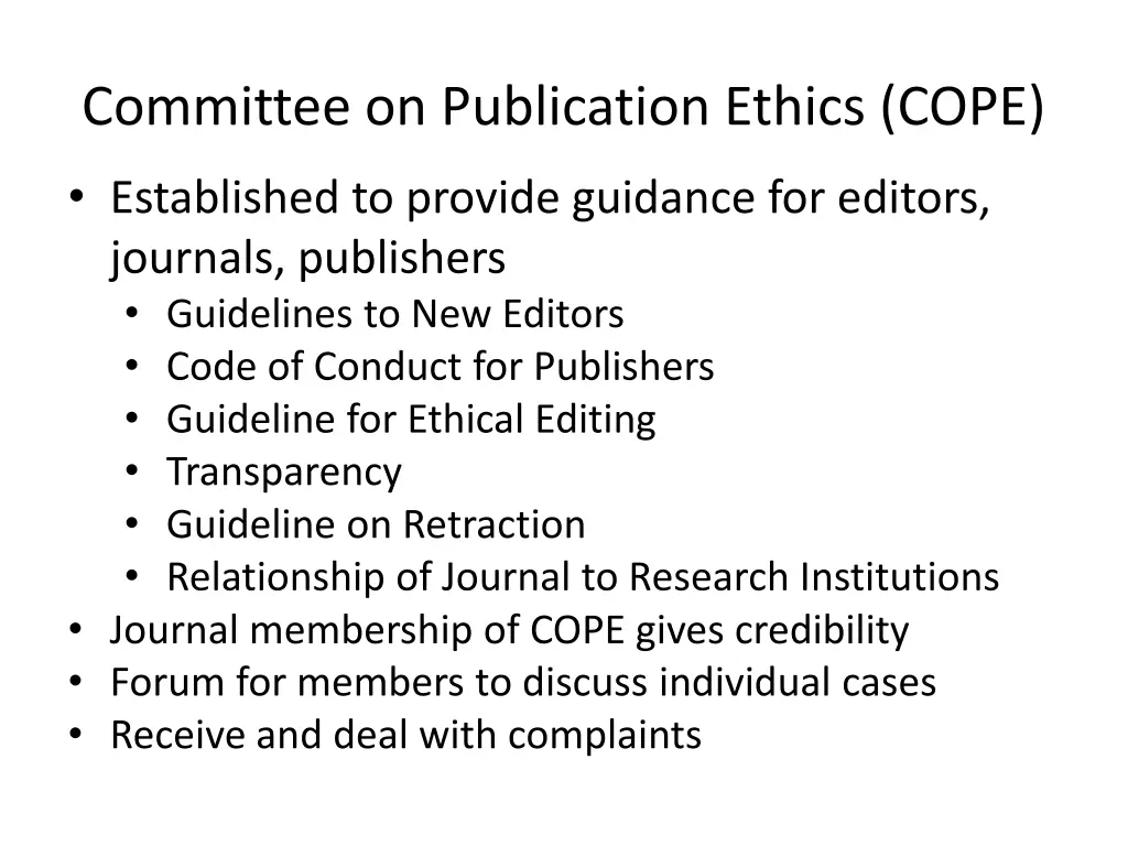 committee on publication ethics cope
