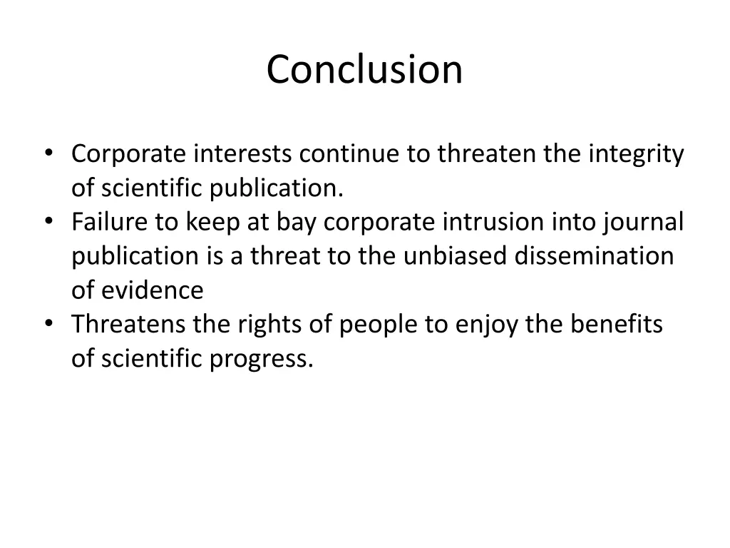 conclusion