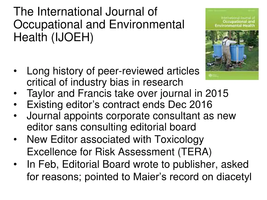 the international journal of occupational
