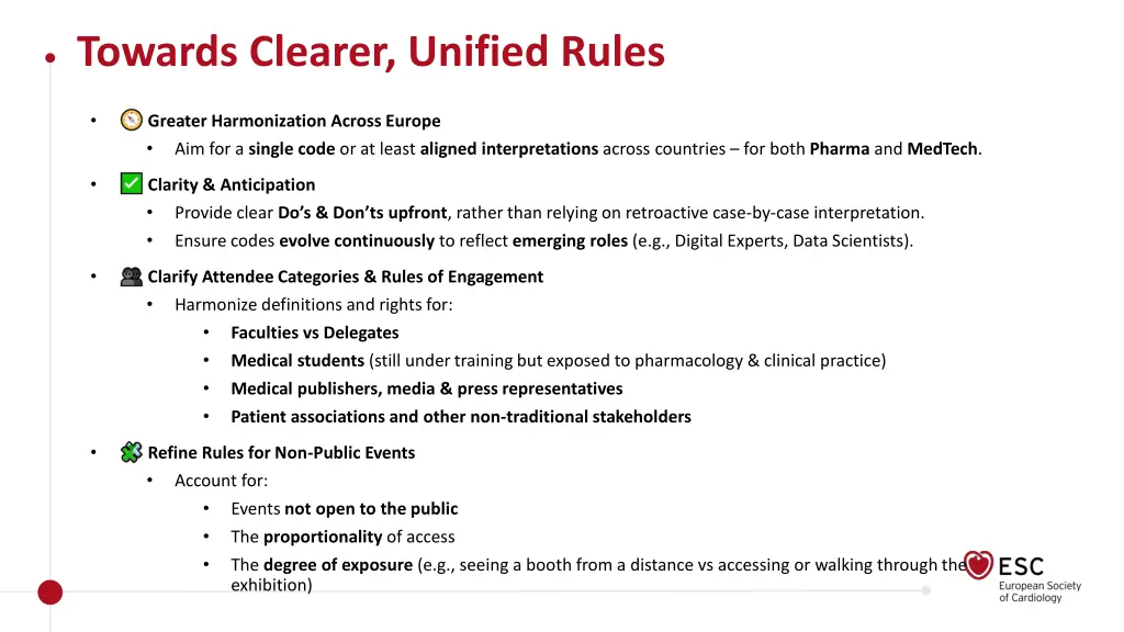 towards clearer unified rules