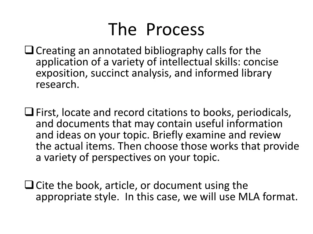 the process