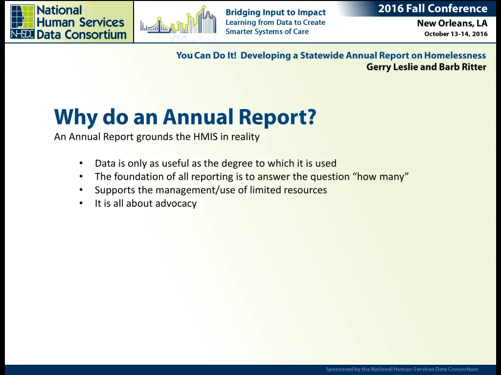 an annual report grounds the hmis in reality