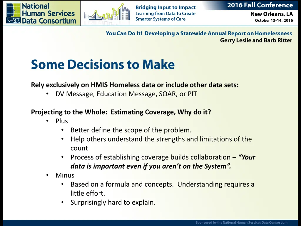 rely exclusively on hmis homeless data or include