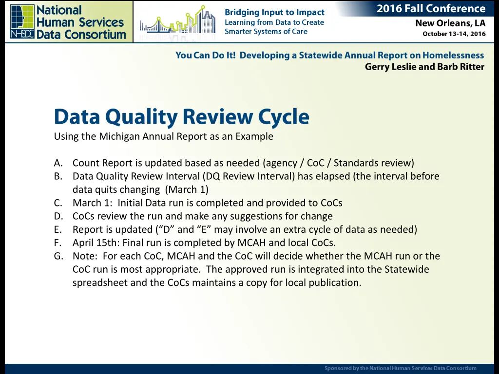 using the michigan annual report as an example