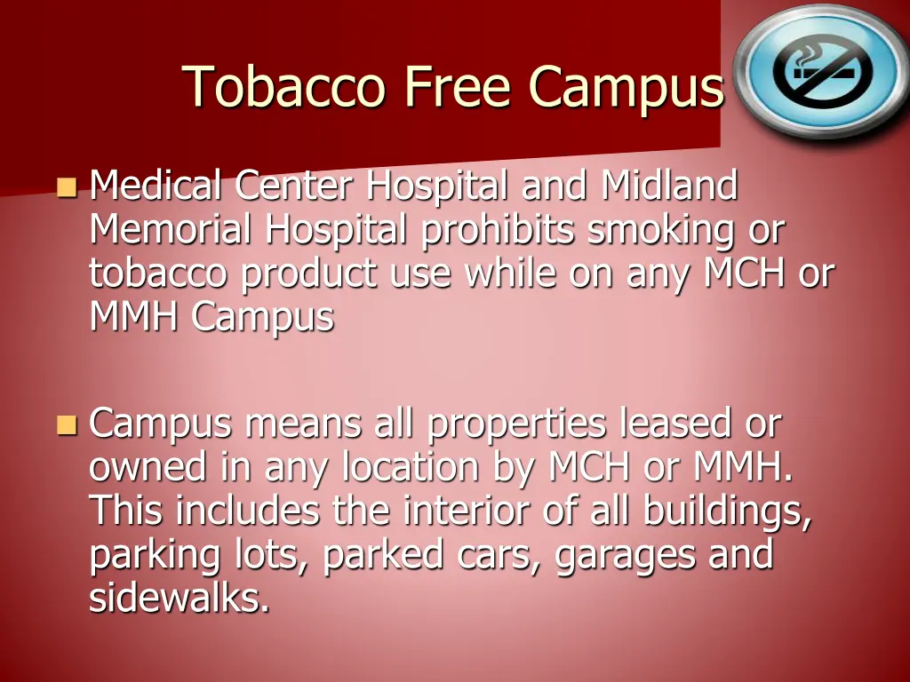 tobacco free campus