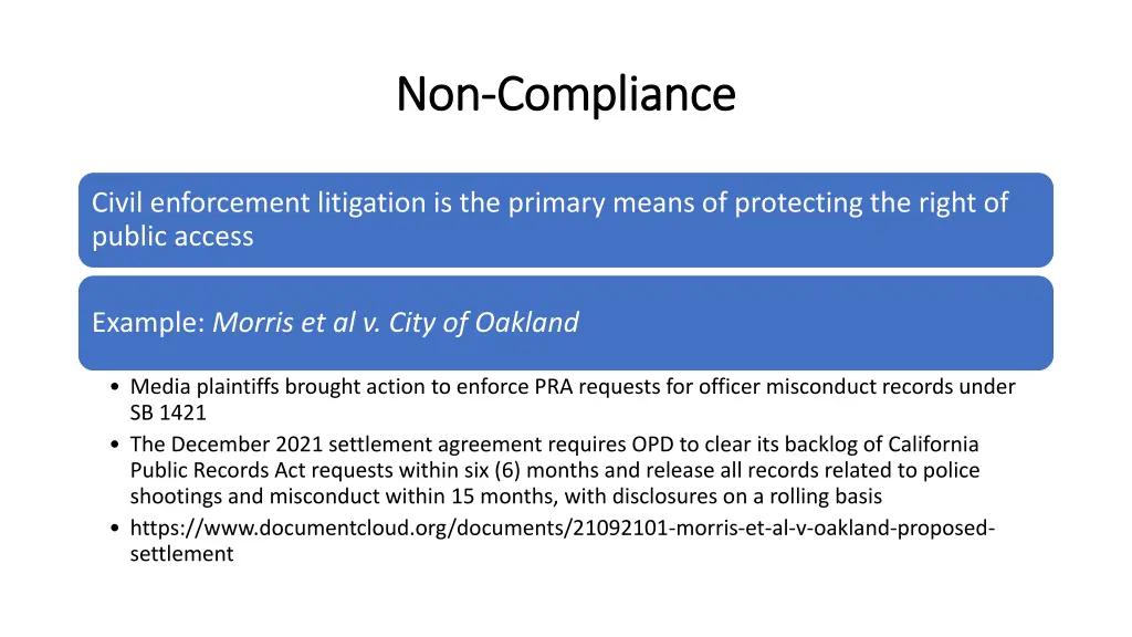 non non compliance compliance