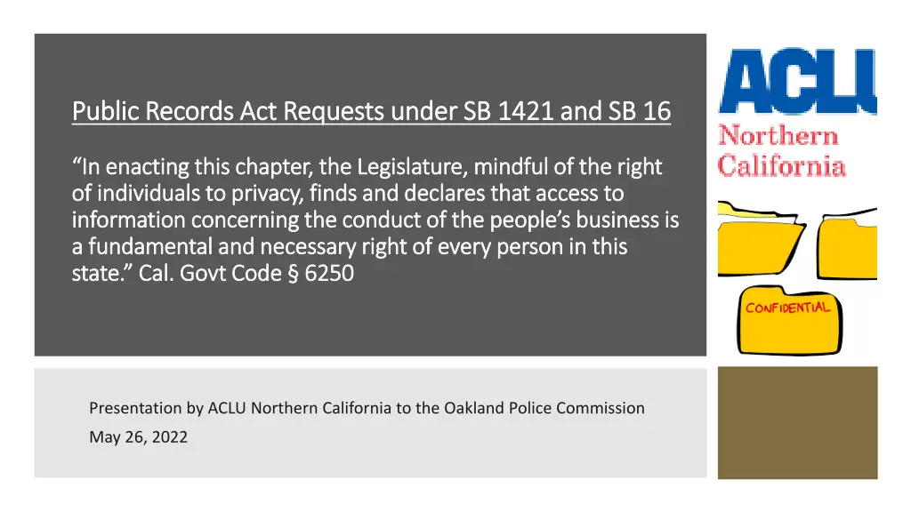 public records act requests under sb 1421