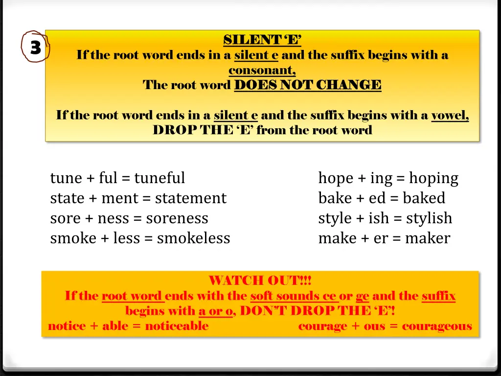 silent e silent e