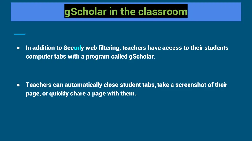 gscholar in the classroom