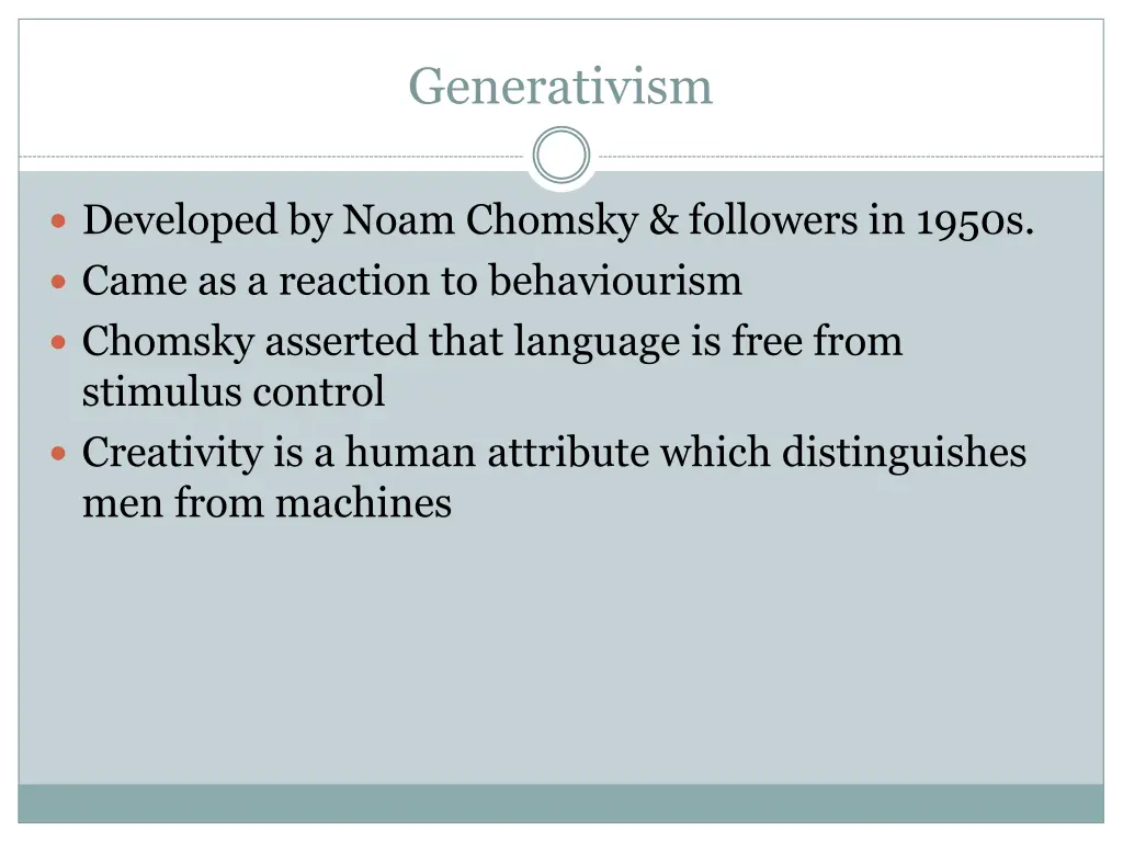 generativism 1