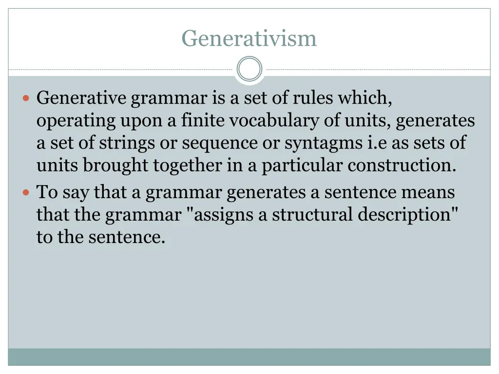 generativism 17