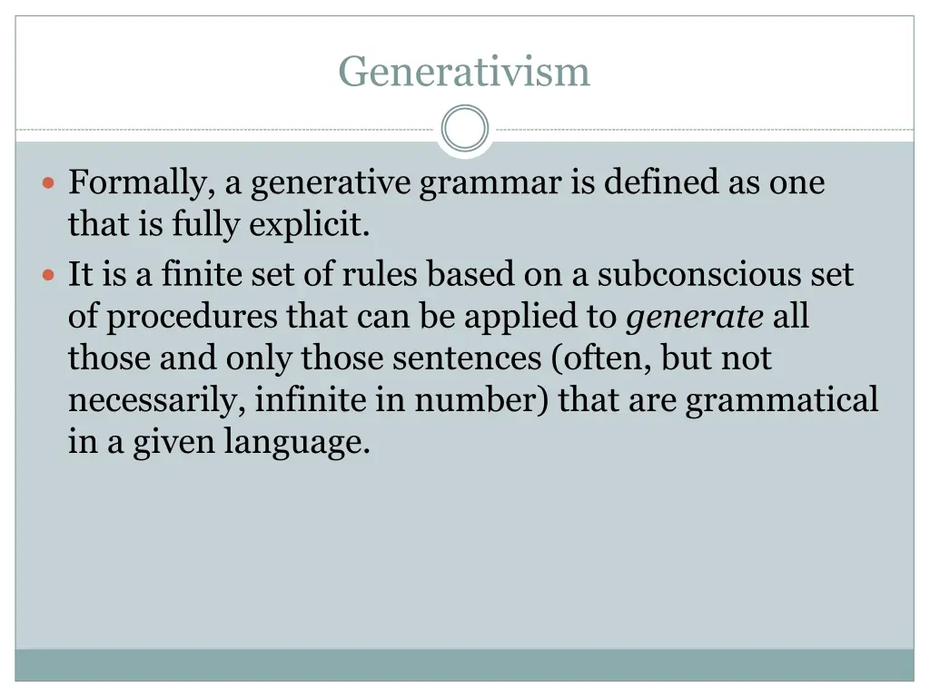 generativism 18