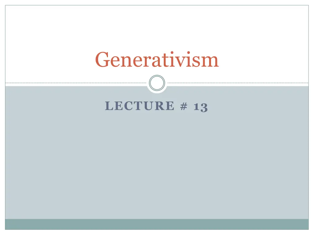 generativism