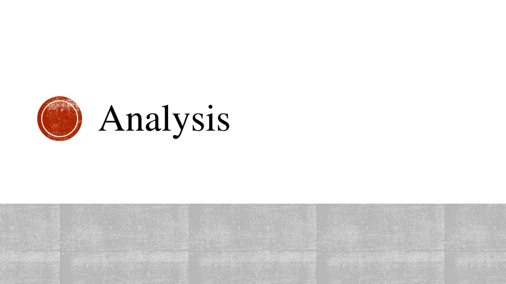 analysis