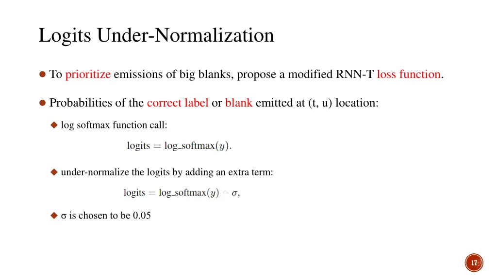 logits under normalization 1