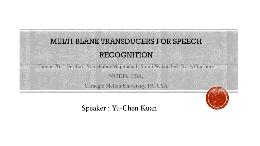 multi blank transducers for speech