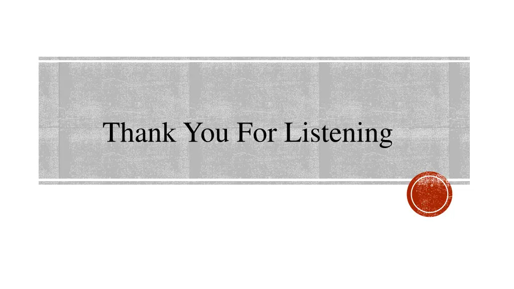 thank you for listening